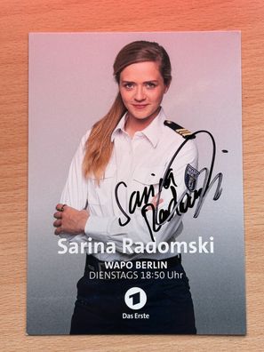 Sarina Radomski WAPO Berlin Autogrammkarte original signiert #S2523