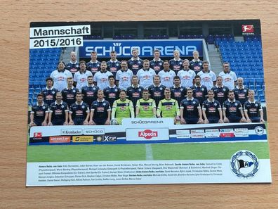 Mannschaft Arminia Bielefeld 2015/2016 - Autogrammkarte #S2405