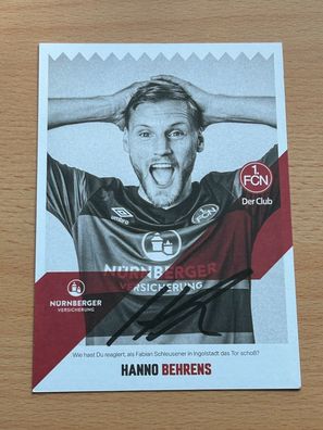 Hanno Behrens - 1. FC Nürnberg - Autogrammkarte original signiert - #S2342