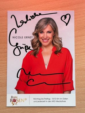 Nicole Ernst Rote Rosen Autogrammkarte original signiert #S2514
