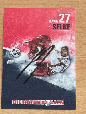 Davie Selke - RB Leipzig - Autogrammkarte original signiert - #2269