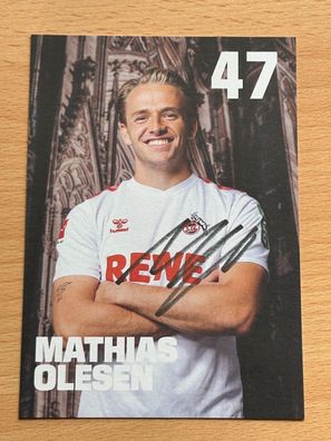 Mathias Olesen - 1. FC Köln - Autogrammkarte original signiert - #S2030