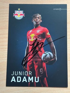Junior Adamu - Red Bull Salzburg - Autogrammkarte original signiert - #2293