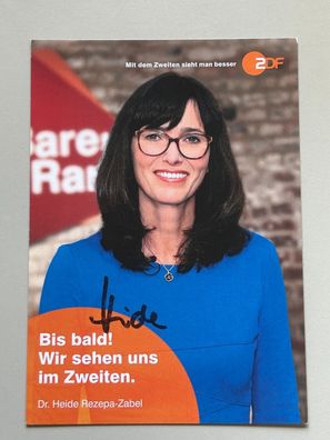 Dr. Heide Rezepa-Zabel ZDF Autogrammkarte original signiert #S1762