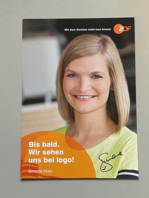 Simone Klein ZDF Autogrammkarte original signiert #S1791