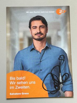Salvatore Greco ZDF Autogrammkarte original signiert #S1768