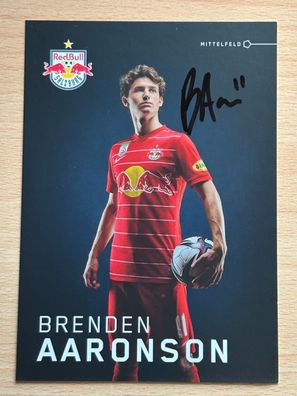 Brenden Aaronson - Red Bull Salzburg - Autogrammkarte original signiert - #2315