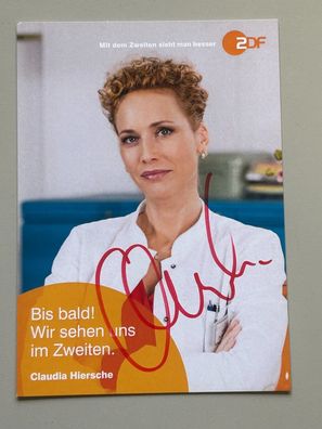 Claudia Hiersche ZDF Autogrammkarte original signiert #S1738