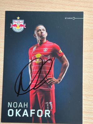 Noah Okafor - Red Bull Salzburg - Autogrammkarte original signiert - #S2328