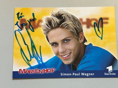 Simon-Paul Wagner Marienhof Autogrammkarte original signiert #S2000