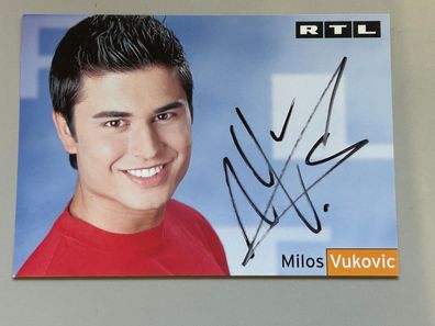 Milos Vukovic RTL Autogrammkarte original signiert #S1981