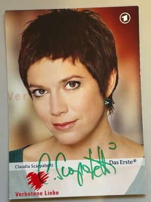 Claudia Scarpatetti Verbotene Liebe Autogrammkarte original signiert #S1949