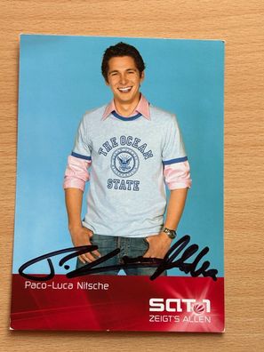 Paco-Luca Sat1 Nitsche Autogrammkarte original signiert #S1524