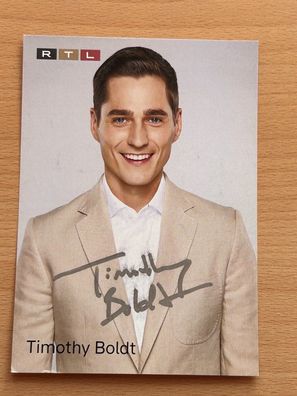 Timothy Boldt RTL Autogrammkarte original signiert #S1517