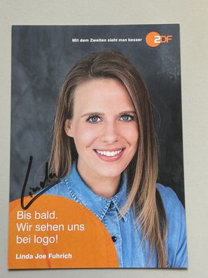 Linda Joe Fuhrich ZDF Autogrammkarte original signiert #S1763