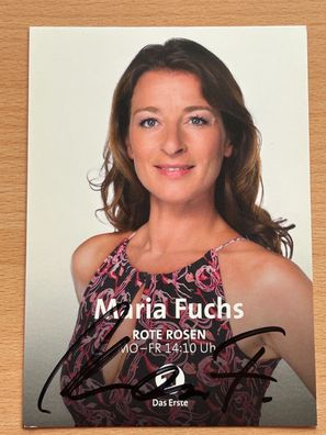 Maria Fuchs Rote Rosen Autogrammkarte original signiert #S1631