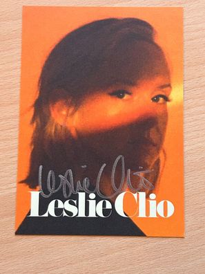 Leslie Clio - Autogrammkarte original signiert - #3207
