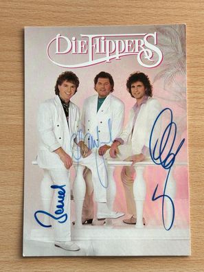 Die Flippers Autogrammkarte original signiert #S1205