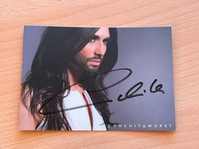 Conchita Wurst Autogrammkarte original signiert #S1373