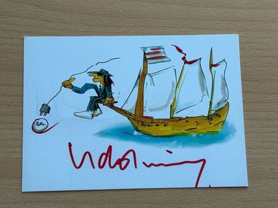 Udo Lindenberg Autogrammkarte original signiert #S1067