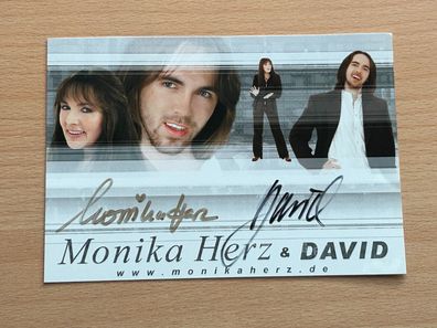 Monika Herz & David Autogrammkarte original signiert #S1348