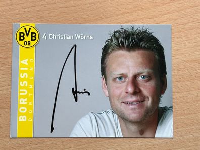 Christian Wörns BVB Borussia Dortmund Autogrammkarte original signiert #S2952