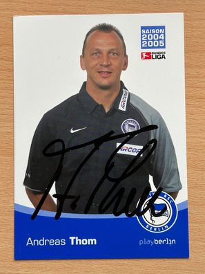 Andreas Thom Hertha BSC Berlin Autogrammkarte original signiert #S2832