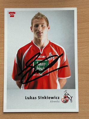 Lukas Sinkiewicz 1. FC Köln Autogrammkarte original signiert #S2783