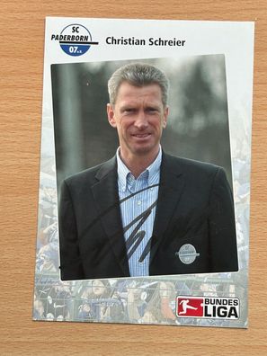 Christian Schreier SC Paderborn Autogrammkarte original signiert #S2899