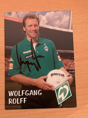 Wolfgang Rolff SV Werder Bremen Autogrammkarte original signiert #S3000