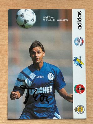 Olaf Thon FC Schalke 04 Autogrammkarte original signiert #S2822