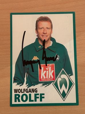Wolfgang Rolff SV Werder Bremen Autogrammkarte original signiert #S2982