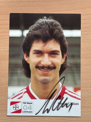 Herbert Waas TSV Bayer 04 Leverkusen Autogrammkarte original signiert #S2799