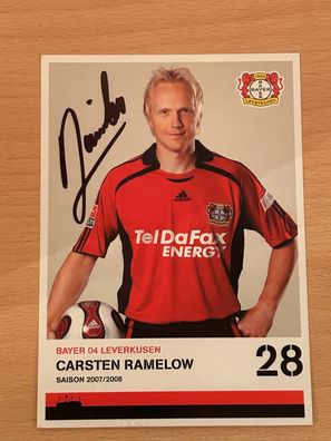Carsten Ramelow Bayer 04 Leverkusen Autogrammkarte original signiert #S2987