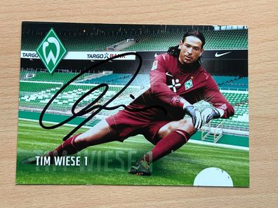 Tim Wiese SV Werder Bremen Autogrammkarte original signiert #S2960