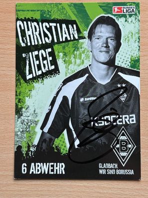 Christian Ziege Borussia Mönchengladbach Autogrammkarte original signiert #S2854