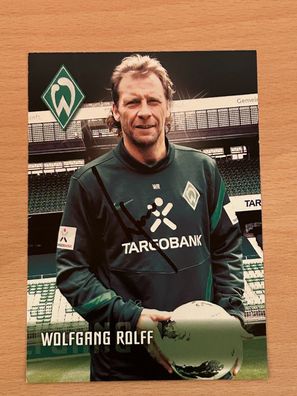 Wolfgang Rolff SV Werder Bremen Autogrammkarte original signiert #S2981