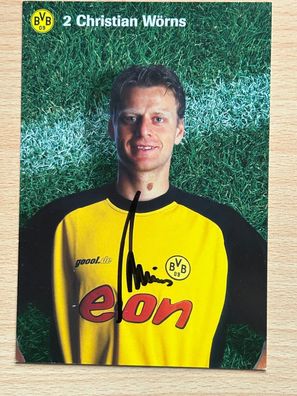Christian Wörns BVB Borussia Dortmund Autogrammkarte original signiert #S2935