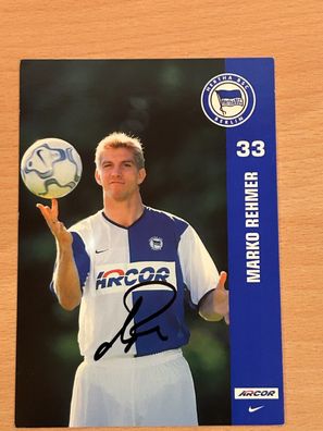Marko Rehmer Hertha BSC Berlin Autogrammkarte original signiert #S2997