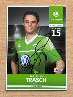 Christian Träsch VfL Wolfsburg Autogrammkarte original signiert #S2840