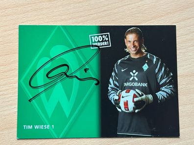 Tim Wiese SV Werder Bremen Autogrammkarte original signiert #S2961