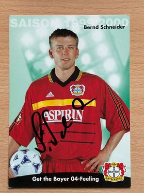 Bernd Schneider Bayer 04 Leverkusen Autogrammkarte original signiert #S2889