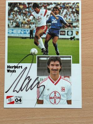 Herbert Waas Bayer 04 Leverkusen Autogrammkarte original signiert #S2948