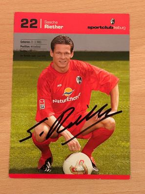Sascha Riether SC Freiburg Autogrammkarte original signiert #S2991