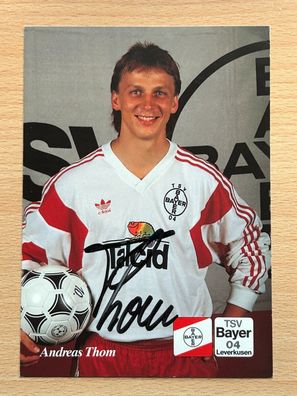 Andreas Thom Bayer 04 Leverkusen Autogrammkarte original signiert #S2830