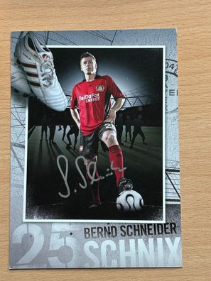 Bernd Schneider Bayer 04 Leverkusen Autogrammkarte original signiert #S2888