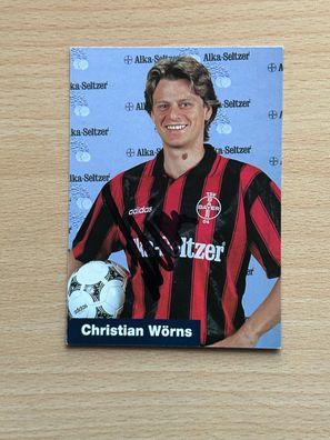 Christian Wörns Bayer 04 Leverkusen Autogrammkarte original signiert #S2933