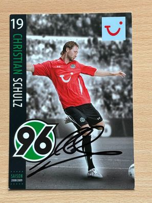 Christian Schulz Hannover 96 Autogrammkarte original signiert #S2907