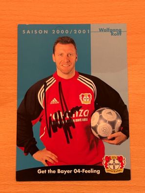 Wolfgang Rolff Bayer 04 Leverkusen Autogrammkarte original signiert #S2975