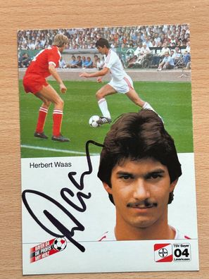 Herbert Waas Bayer 04 Leverkusen Autogrammkarte original signiert #S2942